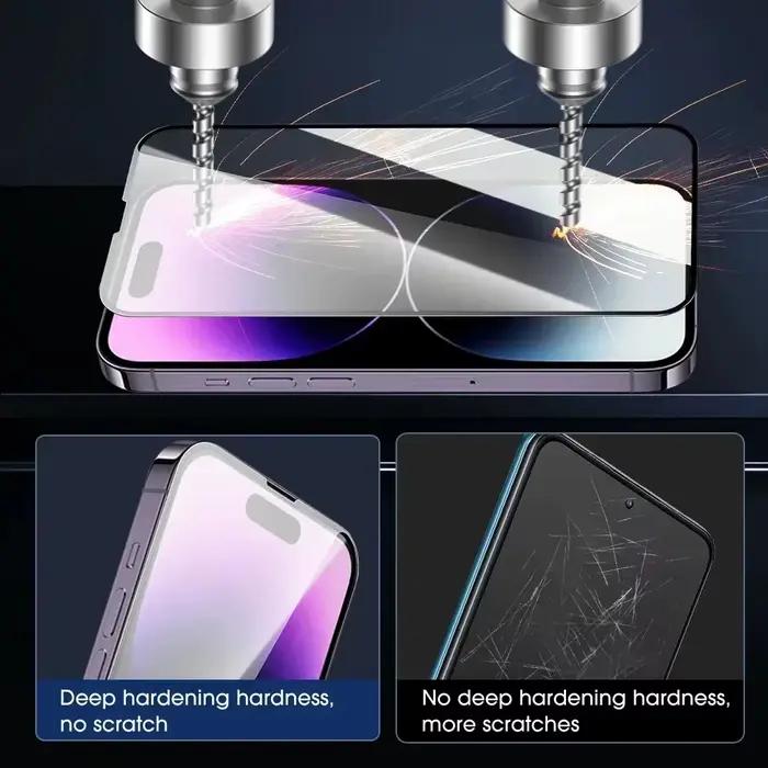 Protecteur d'écran 9D en verre trempé pour iPhone 17 14 15 13 11 12 16 Pro Max Air 16E SE 7 8 Plus XR XS X résistant anti-rayures et haute visibilité