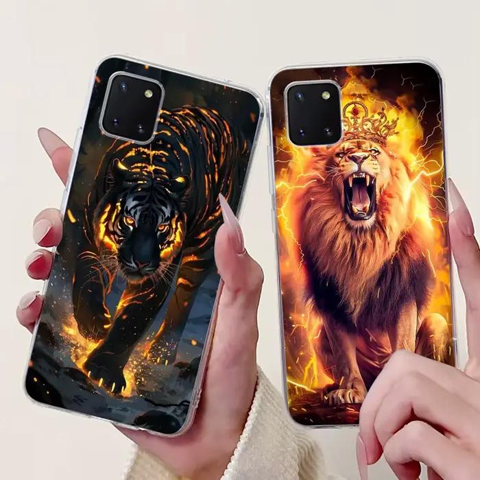 Étui en silicone peint pour Samsung Galaxy Note 10 Lite et S10 Lite avec des designs d'animaux mignons et de motifs floraux pour une protection durable et une touche personnelle