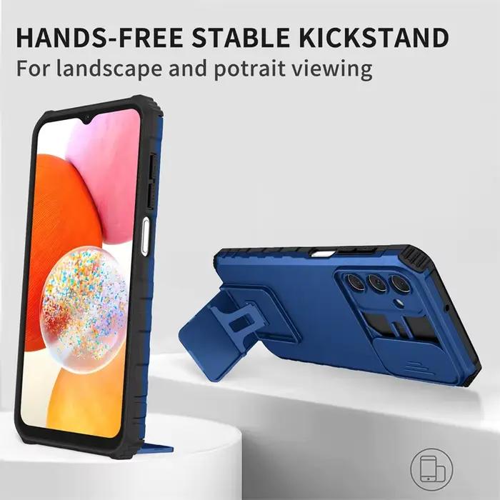 Étui coulissant caméra lentille en ABS pour Samsung A15, protection anti-rayures et anti-poussière, style fashion/luxe/populaire/fonctionnel/militaire, idéal pour les amoureux de la technologie et de la mode