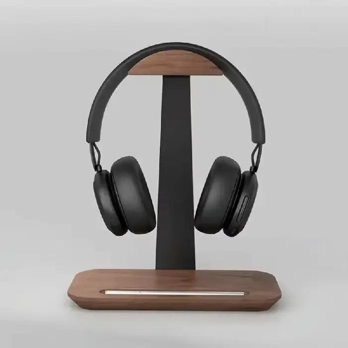 Support de casque de bureau de haute qualité avec base de rangement - Support universel pour casque et présentoir pour la maison et le bureau