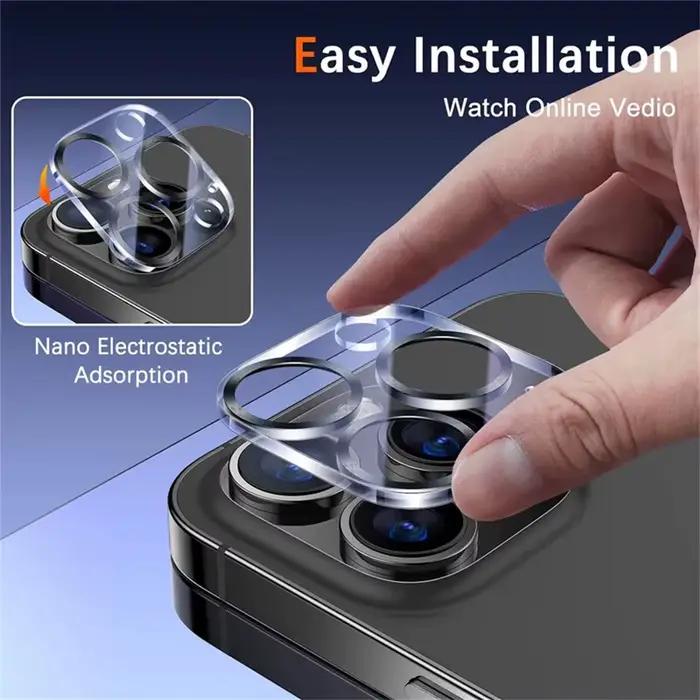 1 à 3 pièces Caméra de protection pour iPhone 17 16 15 Pro Max Film d'objectif