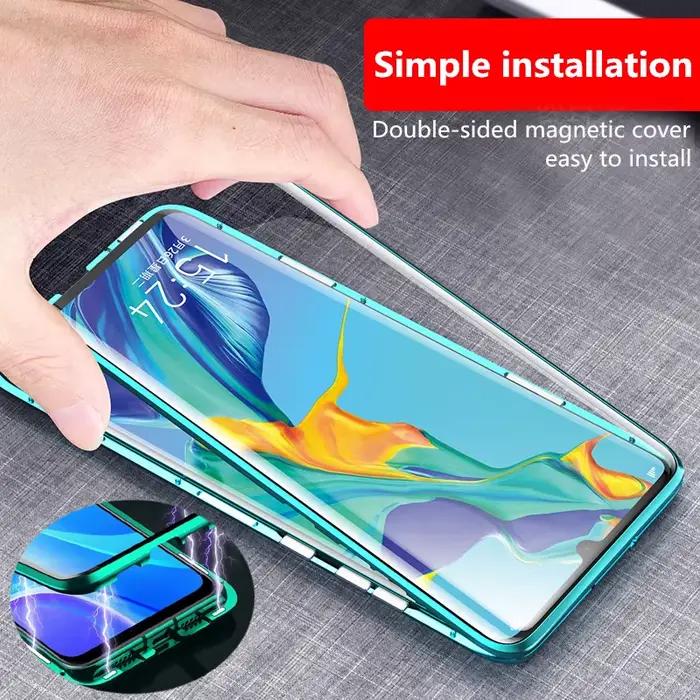 Coque en verre trempé magnétique pour OPPO Reno 7 8 10 et versions pro, protection complète, design élégant pour homme et femme, occasions quotidiennes et spéciales
