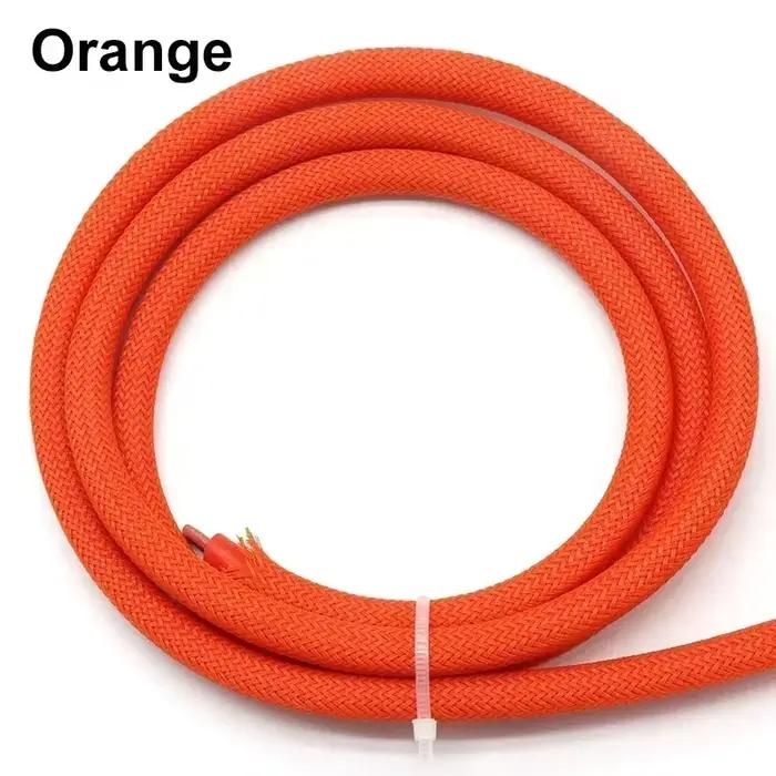 Manchon de câble tressé PET Orange 2/4/6/8/10/12/14/16/20/25/30/40mm