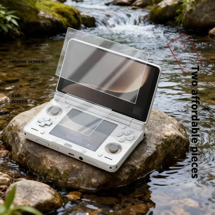 Pour AYN Thor Nano Film de protection antidéflagrant double écran rabat portable Console de jeu