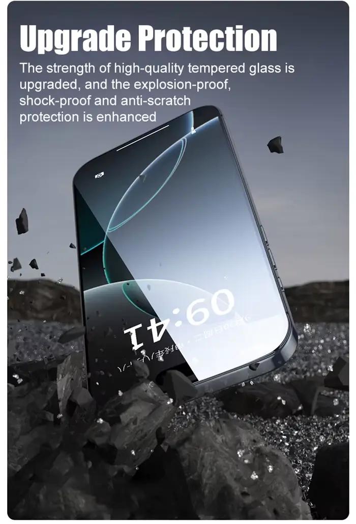 2 pièces Installation sans poussière verre trempé pour iPhone 16 15 14 13 12 11 Pro Max Plus Mini protecteur d'écran Film de protection complet