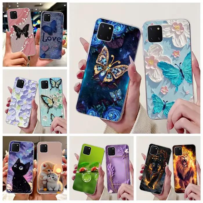 Étui en silicone peint pour Samsung Galaxy Note 10 Lite et S10 Lite avec des designs d'animaux mignons et de motifs floraux pour une protection durable et une touche personnelle