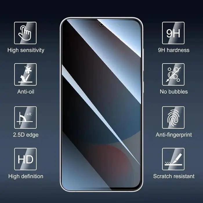 3 pièces Protection de la vie privée couverture complète protecteur d'écran en verre pour Samsung Galaxy A56 A36 A16