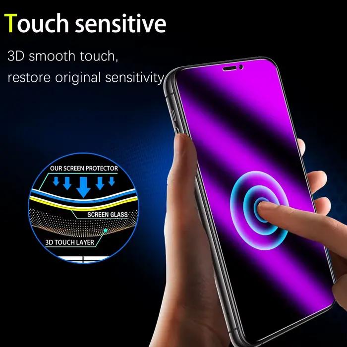 NNBILI Lot de 2 films de protection d'écran anti-espion - Dégradé violet anti-lumière bleue