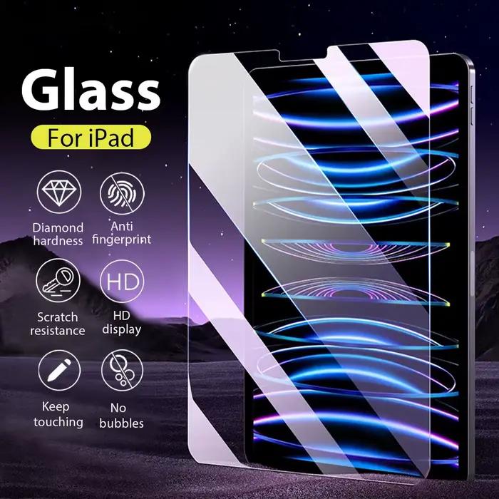 Verre trempé pour iPad 10e 9e génération A16 Pro 12.9 11 13 2025 protecteur d'écran pour iPad Air 4 5 Mini 6 7 7e 8e 10.2 Film ultraclar avec protection antidéflagrante et résistance aux rayures pour une utilisation quotidienne et voyage