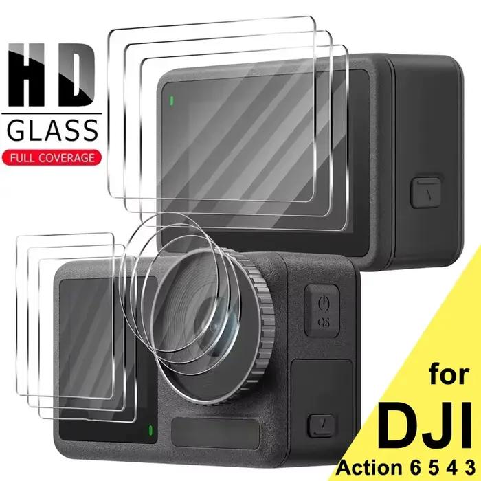 Pour DJI Action 6 5 4 3 5Pro verre trempé avant arrière protecteur d'écran lentille Film de protection pour DJI OSMO