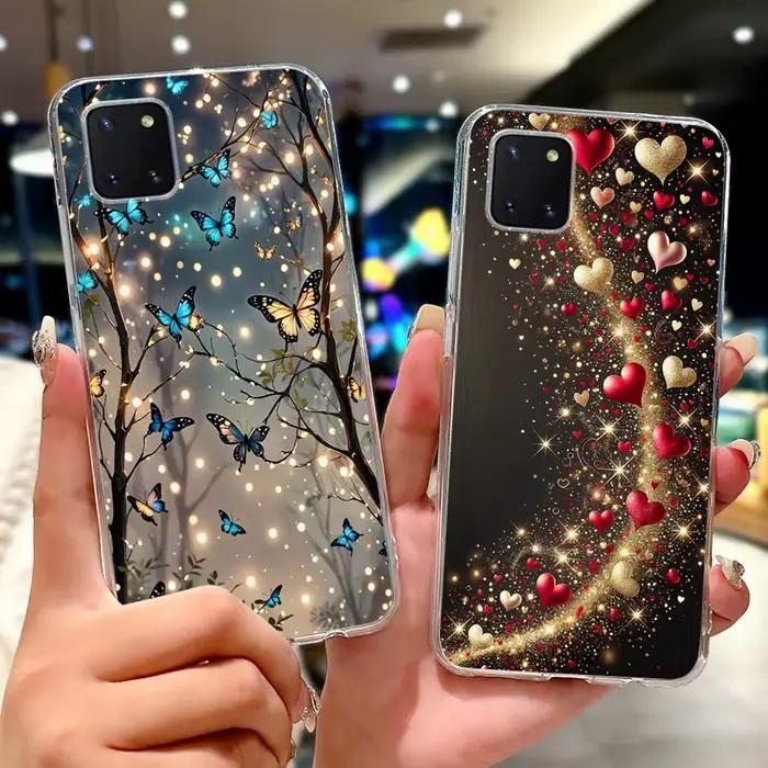 Pour Samsung Galaxy Note 10 Lite étui SM-N770F luxe amour coeur peint couverture souple mince coque de téléphone