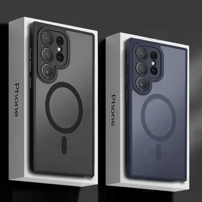 Coque de téléphone magnétique mate de luxe