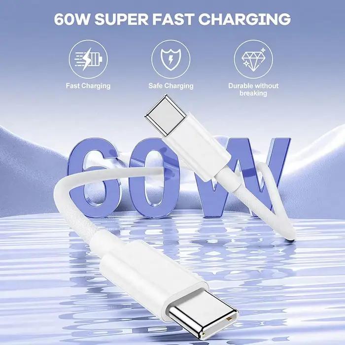 Apple D'origine PD 60W Charge Rapide Chargeur Câble Pour iPhone 17 16 15 14 13 12 11 Pro Max X XS XR 8 Plus USB Type C Lightning Câble de Charge