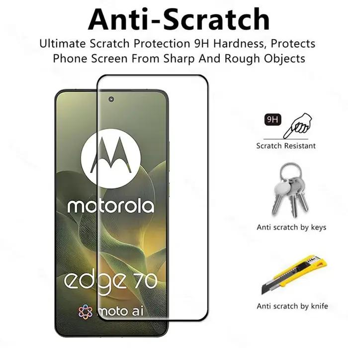 4 pièces verre trempé pour Motorola Edge 70 Film de protection