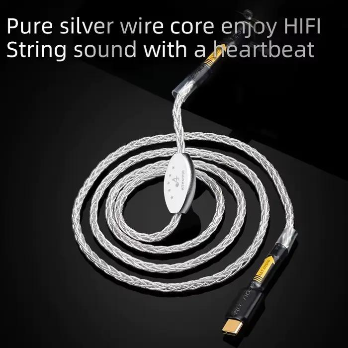 ATAUDIO câble audio USB Hifi câble de Type C à Type B câble de haute qualité prise plaquée or câble Audio Hifi USB OTG