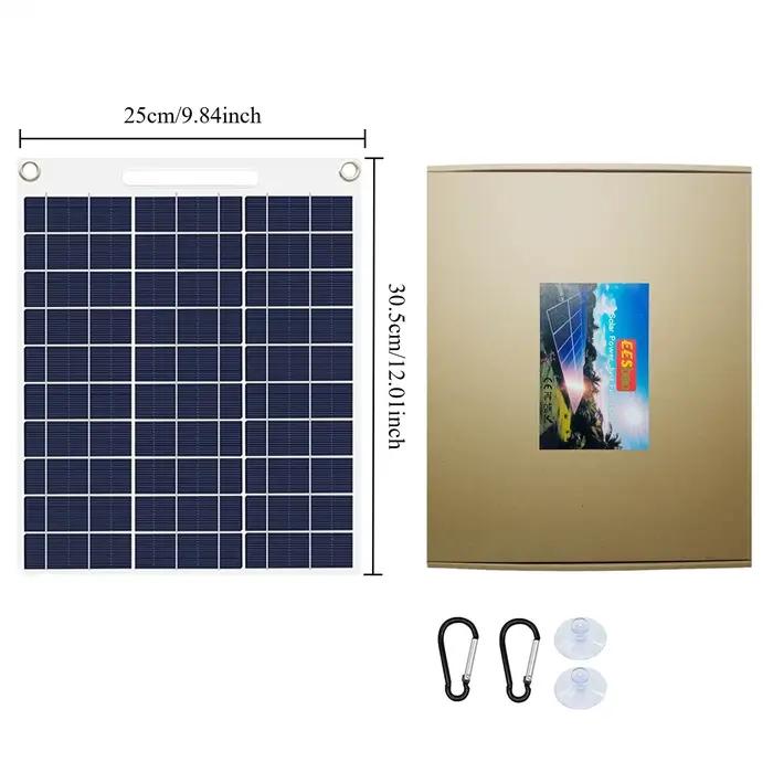 Chargeur solaire portable étanche double USB 5V à charge rapide, panneau solaire pour camping, randonnée, batterie externe d'urgence, chargeur de téléphone