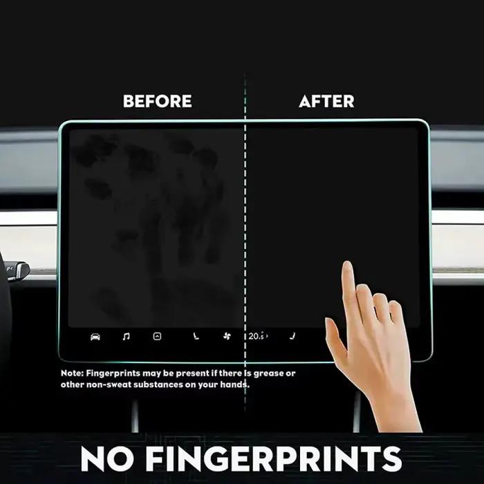 Nouveau film de protection en verre trempé 9H mat anti-traces de doigts pour écran de navigation central Tesla Model 3 Y de 15 pouces