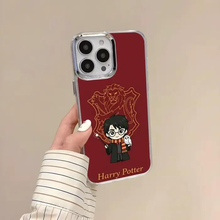 Coque de téléphone Art Potters Wand Harries pour iPhone 17 Air 16 E 15 14 13 12 11 Pro Max design simple dessin animé fleur géométrique citations animal de compagnie silicone diverses couleurs options matériaux ABS bois cuir cuir véritable EVA