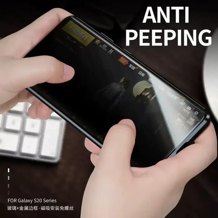 Étui de téléphone magnétique 360° anti-espionnage verre trempé protection complète Samsung S25 S24 S23 S22 S26 Ultra Plus экран защиты конфиденциальности