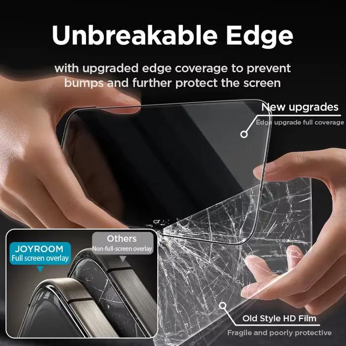 Protecteur d'écran verre trempé HD Joyroom pour iPhone 17 Pro Max anti-rayon bleu anti-rayures pour une clarté et une durabilité maximales