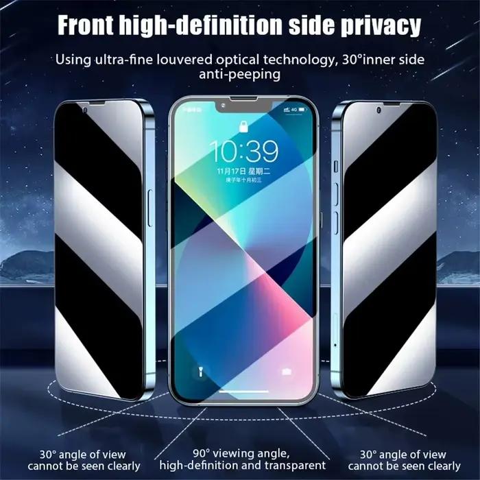 Pour iphone 17 Pro protecteur d'écran de confidentialité verre trempé Anti-espion protection téléphone Anti Peeping Film