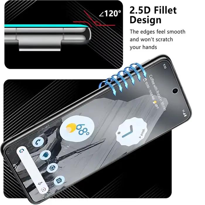 Film de protection d'écran Pixel 9 9A HD en verre trempé pour Google Pixel 8 et Pixel 8 pro résistant aux rayures et aux éraflures ```