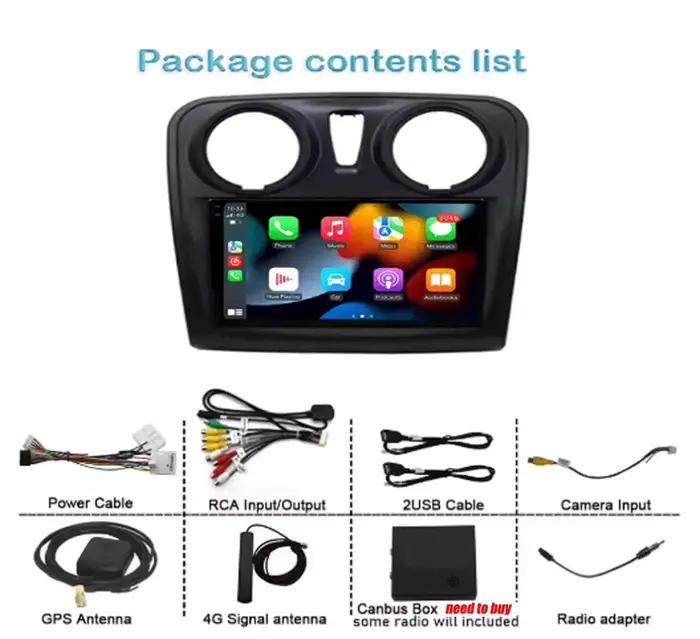 Autoradio Android 15 pour Renault Sandero Logan symbole Dacia 2012 – 2019 lecteur vidéo multimédia Carplay GPS