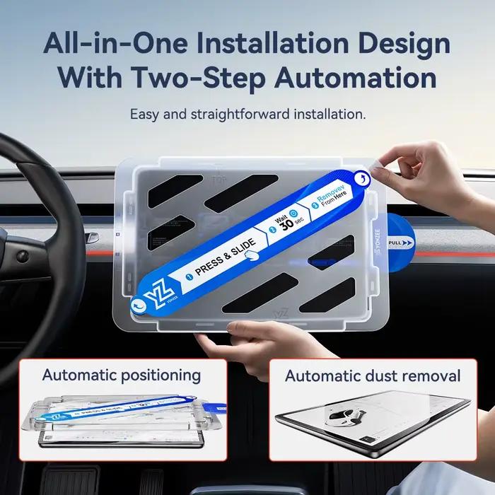 Protecteur d'écran en verre trempé YZ pour Tesla modèle 3 Y 2021-2025 accessoire de contrôle central mat Anti-éblouissement Protection de Film HD