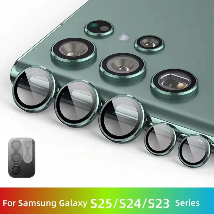 Protection d'objectif en verre trempé pour appareil photo Samsung Galaxy S25 S24 Ultra S23 S22 Plus – Film
