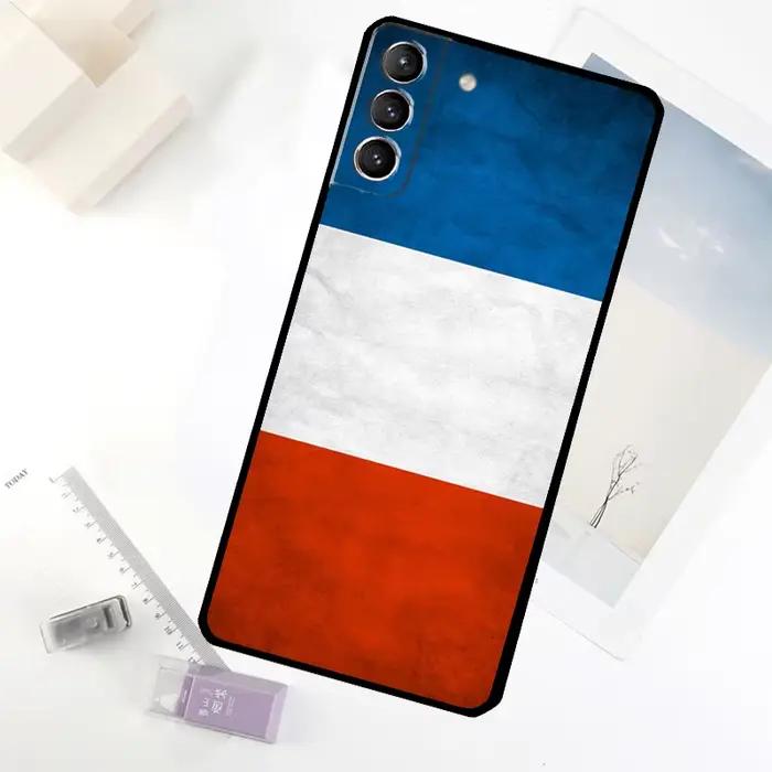 Coque de téléphone Drapeau National Français pour Samsung Galaxy S25 S24 S23 S22 S21 S20 S26 Ultra S10 Plus S23 FE S25 FE