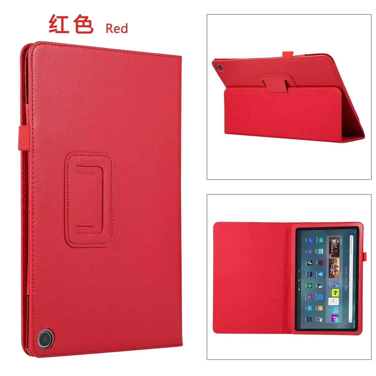 Folio – support à rabat en cuir pour Amazon Fire Max 11 Fire 7 2017 2022 HD10 2023, coque PC, étui d