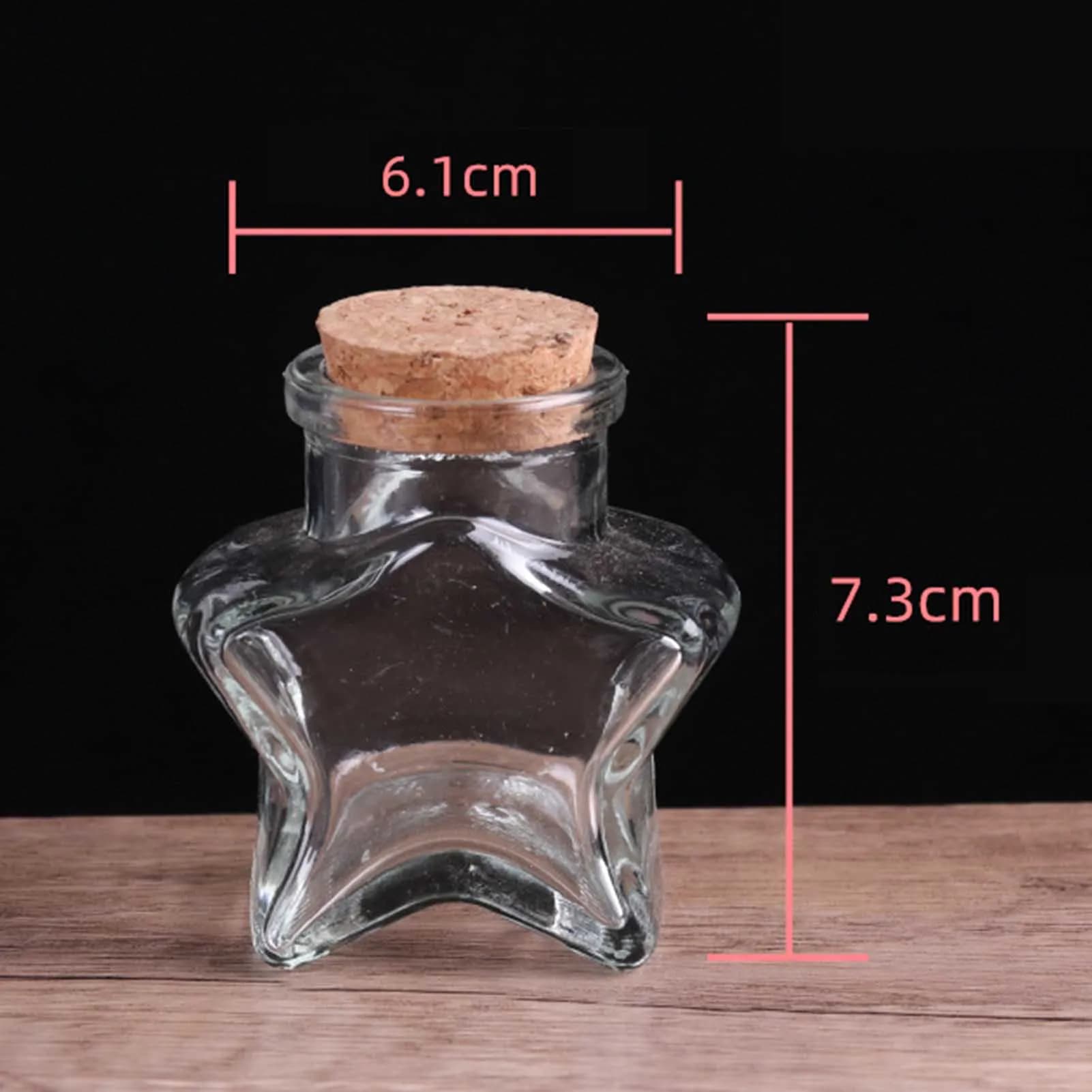 Bouteilles en verre en forme d'étoile à cinq branches, bricolage artisanal, pot cadeau décoratif de 