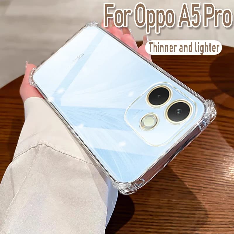 Coque de téléphone souple transparente pour Oppo A5 Pro 4G A 5, protection anti-poussière, antichoc,