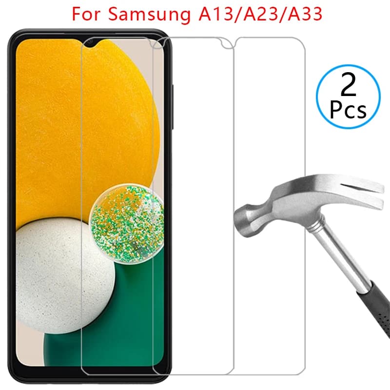 Coque arrière en verre trempé pour Samsung Galaxy A13 A23 A33 4G 5G (modèles A13, A23, A33, A13A, A2