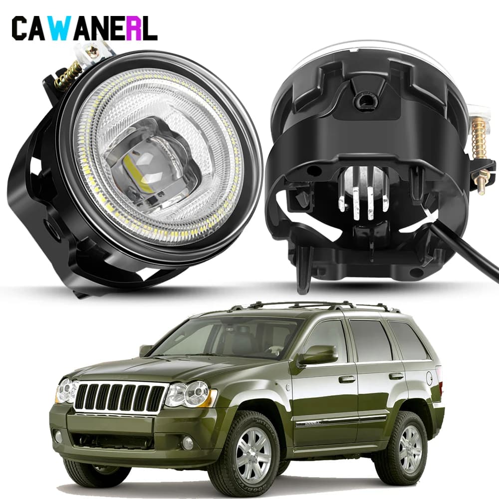 2 X LED ensemble de phares antibrouillard pour Jeep Grand Cherokee 2005 2006 2007 2008 2009 2010 voi