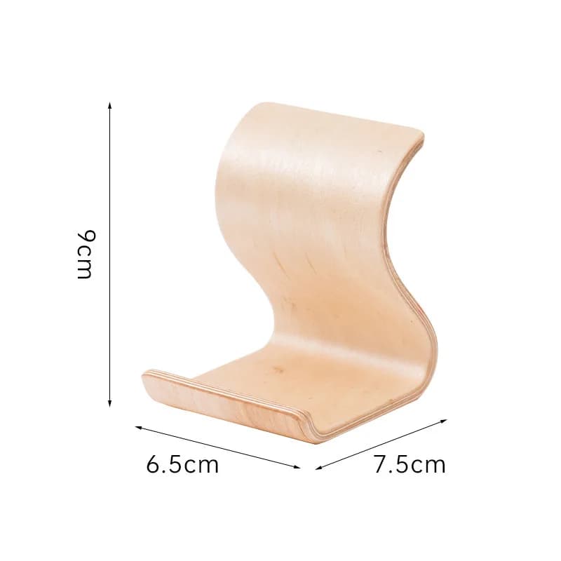 Support de téléphone portable en bois portable pour les paresseux, design simple pour le bureau, idé