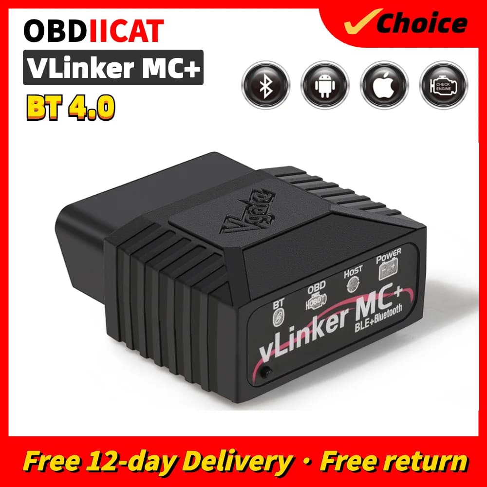 OBDIICAT-VLinker MC/MC + ELM327 Bluetooth3.0/ 4.0 OBD2 ELM 327 Wifi Diagnostic de voiture pour IOS A