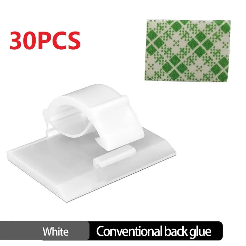 Lot de 30 pinces de gestion des câbles, support pour bureau, poste de travail, gestionnaire de fils,
