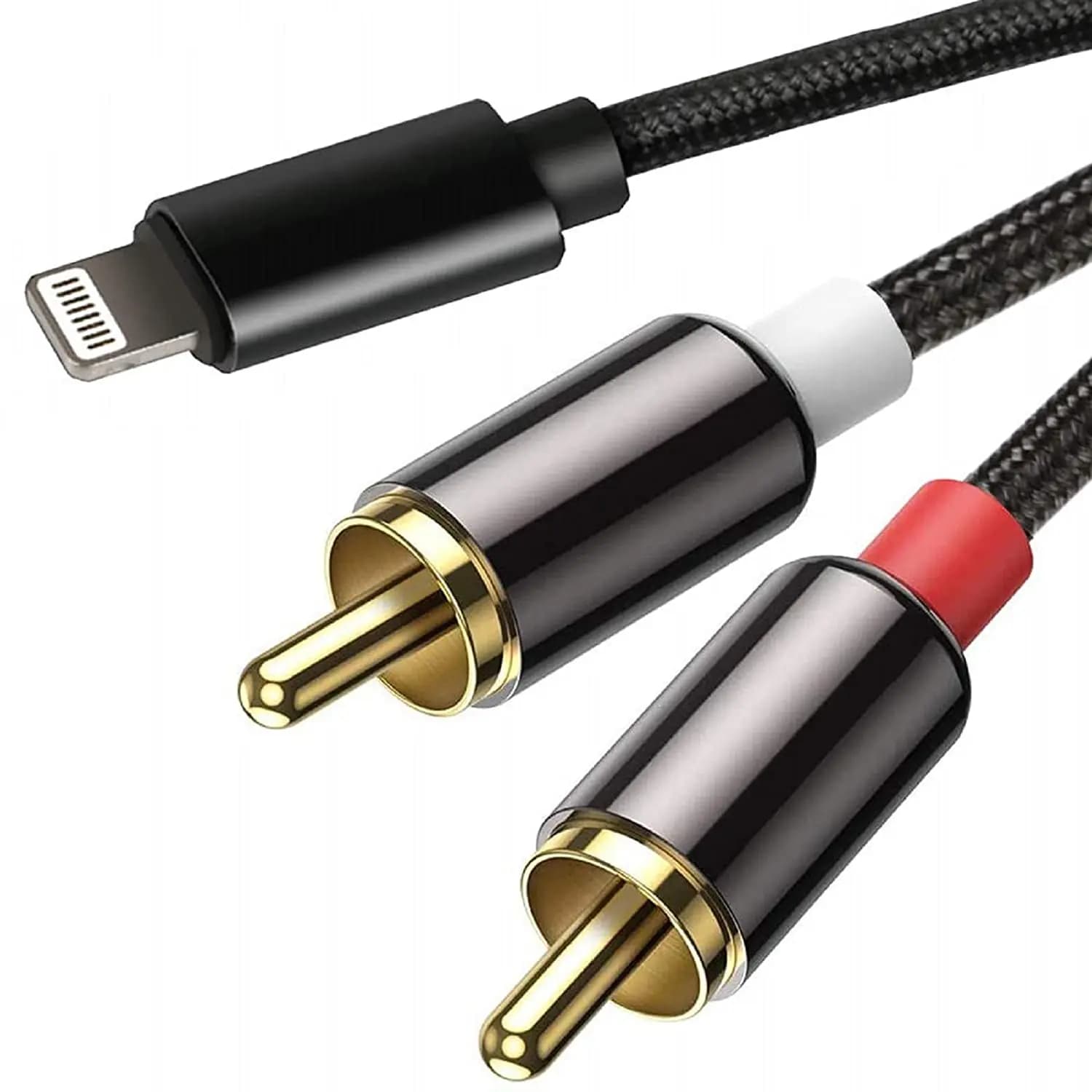 Adaptateur Audio Aux câble Lightning vers RCA, pour iPhone14/13/12, modèles iPad et iPod pour amplif