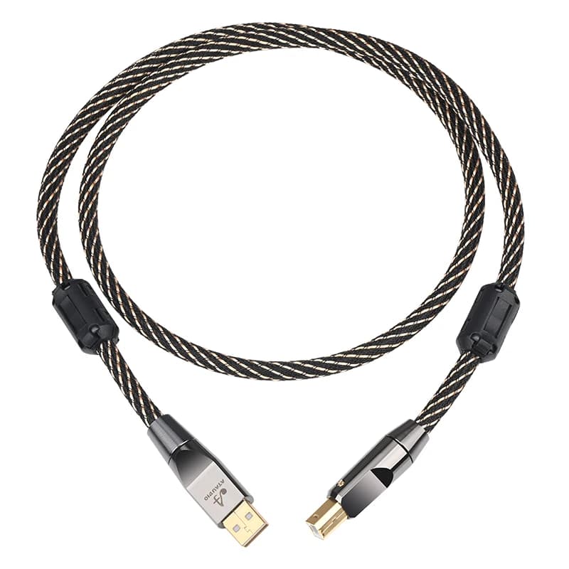 ATAUDIO câble USB HIFI USB Type A à TypeB/Type C câble USB OTG prise plaquée or 6N OFC Type C à Type