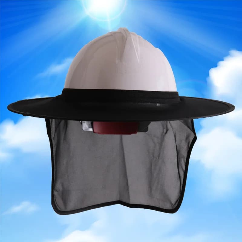 Casque de sécurité pare-soleil extérieur Parasol réfléchissant externe protecteur de cou protecteur 