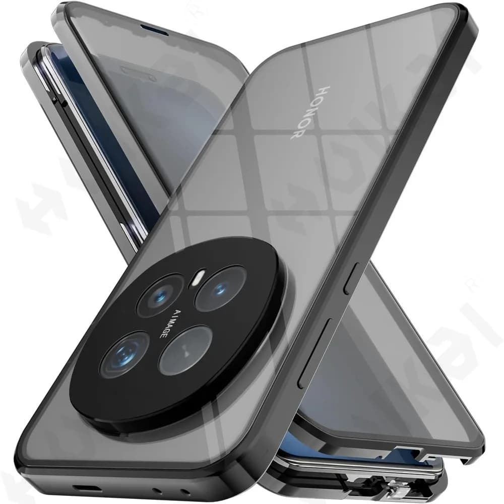 Coque pour Honor Magic 8 Lite Pro, Protection magnétique à 360 degrés, verre trempé avant et arrière