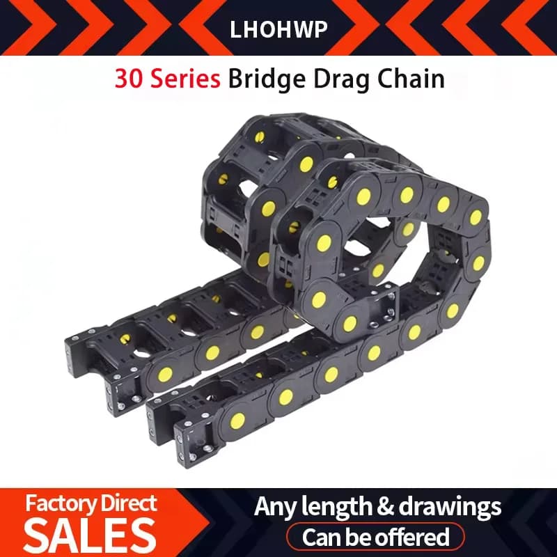 Chaîne de câble de pont de 1000 mm 30*25 38 50 57 60 70 75 77 103 125 mm, support de transmission de