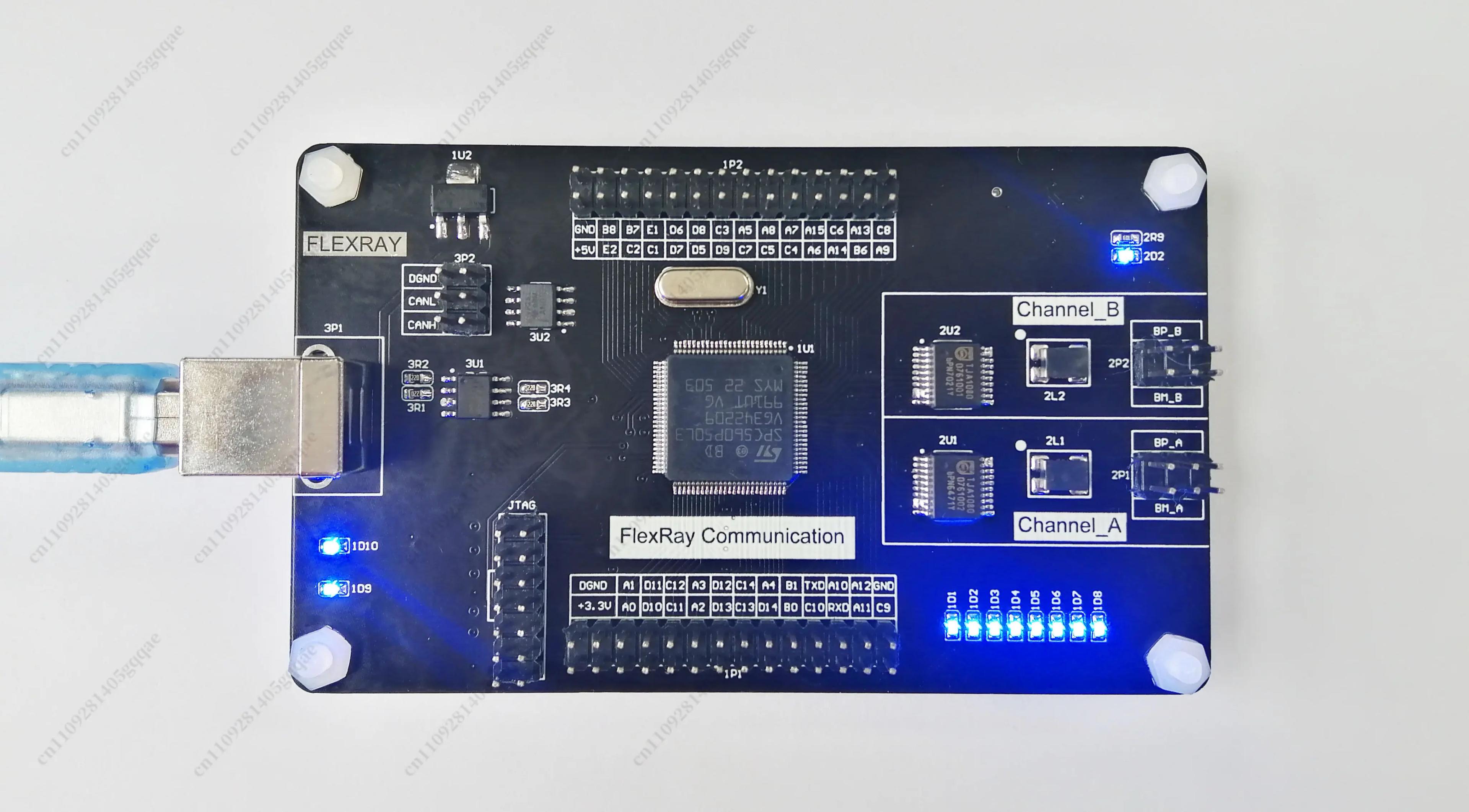 Carte de développement pour communication entre deux machines, FlexRay vers port série, FlexRay vers
