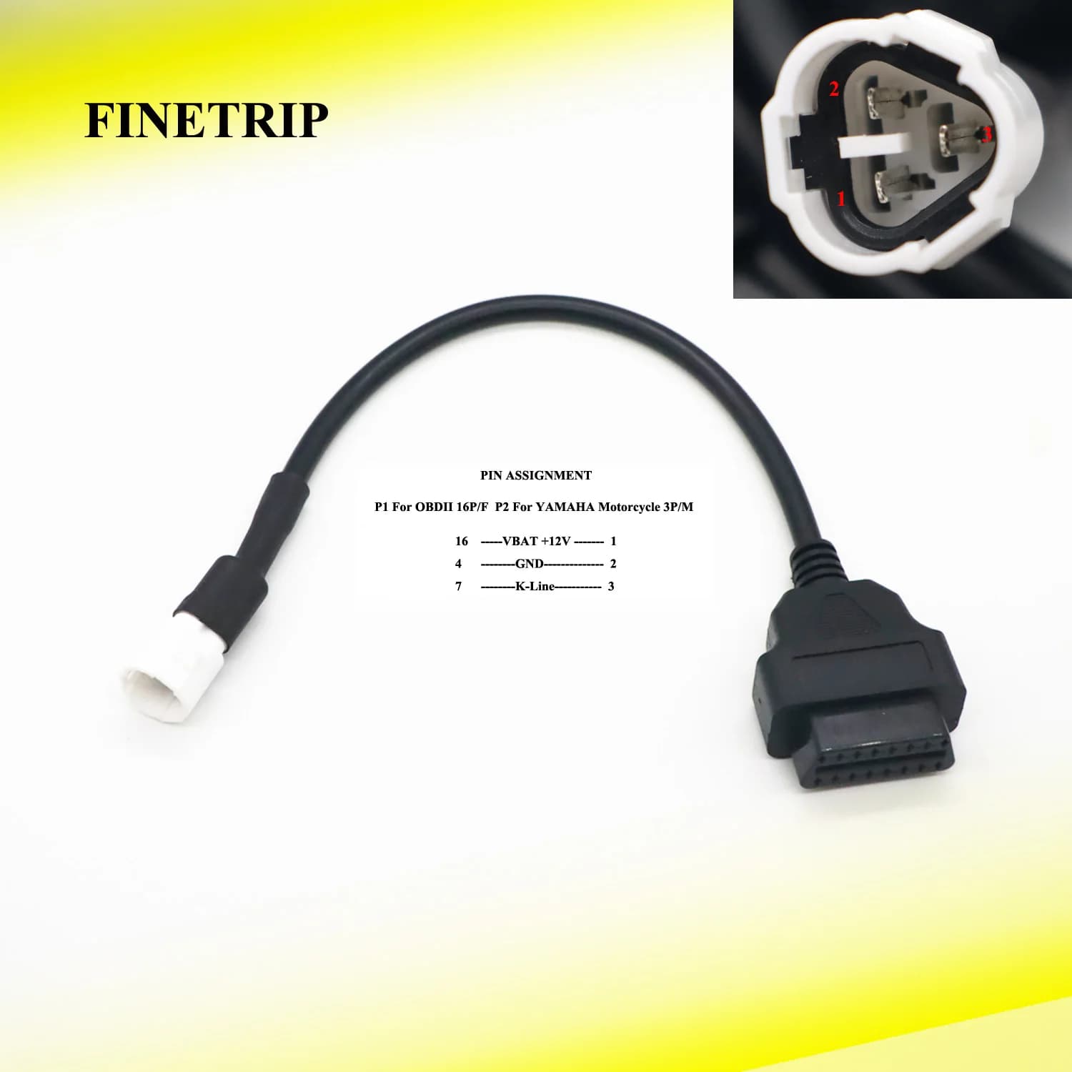 Adaptateur de connecteur de diagnostic de moto, câble OBD2 pour Honda, Suzuki, YAMAHA, KYMCO, BMW, D