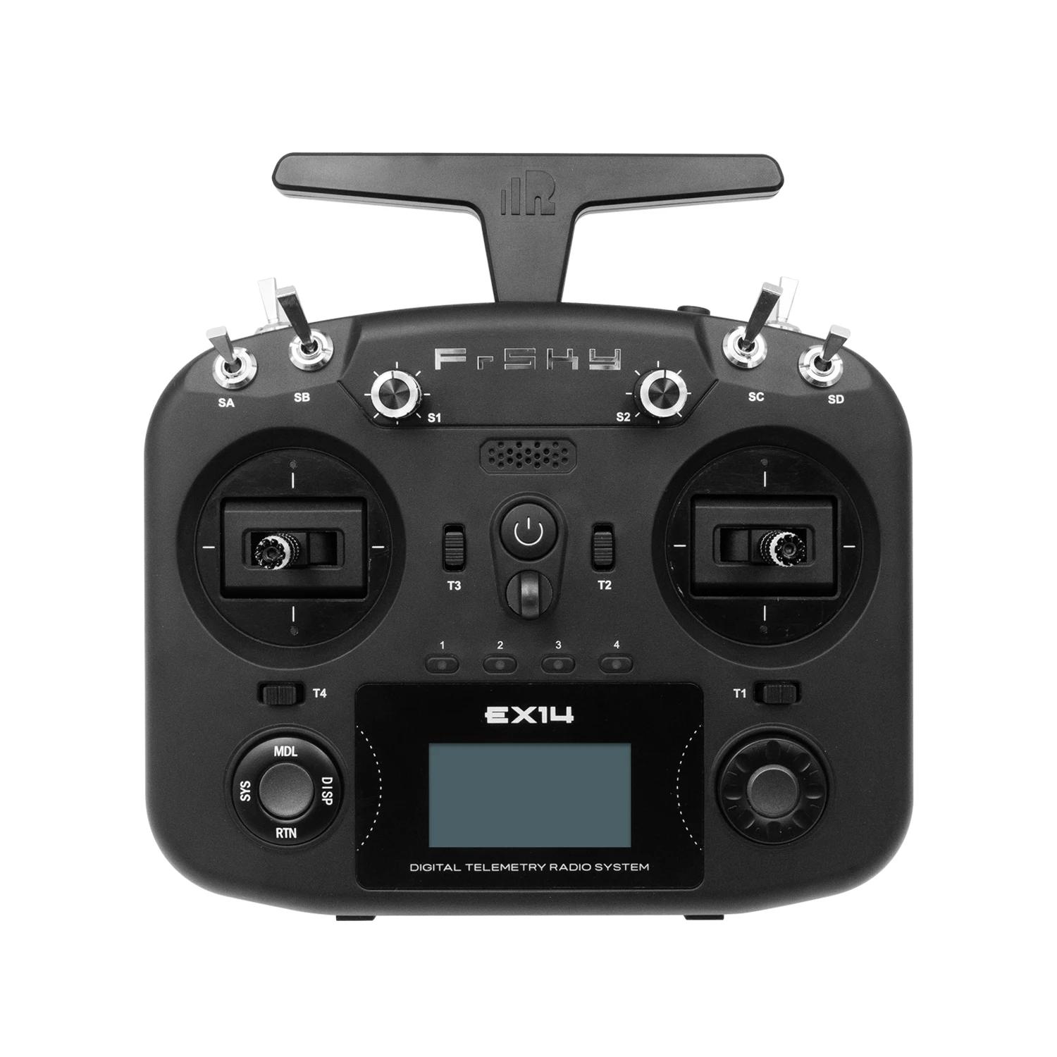 Émetteur RC FrSky EX14 avec système d'exploitation ECOS, RF interne ISRM 2,4 GHz, ACCST D16 et prise