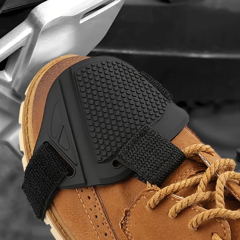 Couvre-chaussures antidérapants pour moto, noirs, protections en caoutchouc pour chaussures de moto