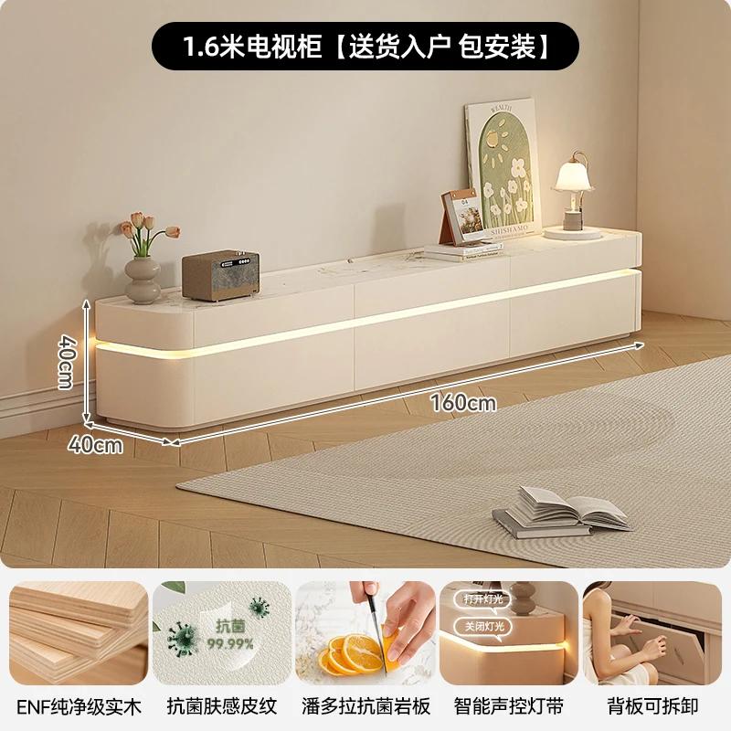 Fond De luxe meuble Tv montage au sol esthétique japonais meuble Tv divertissement Design Muebles De