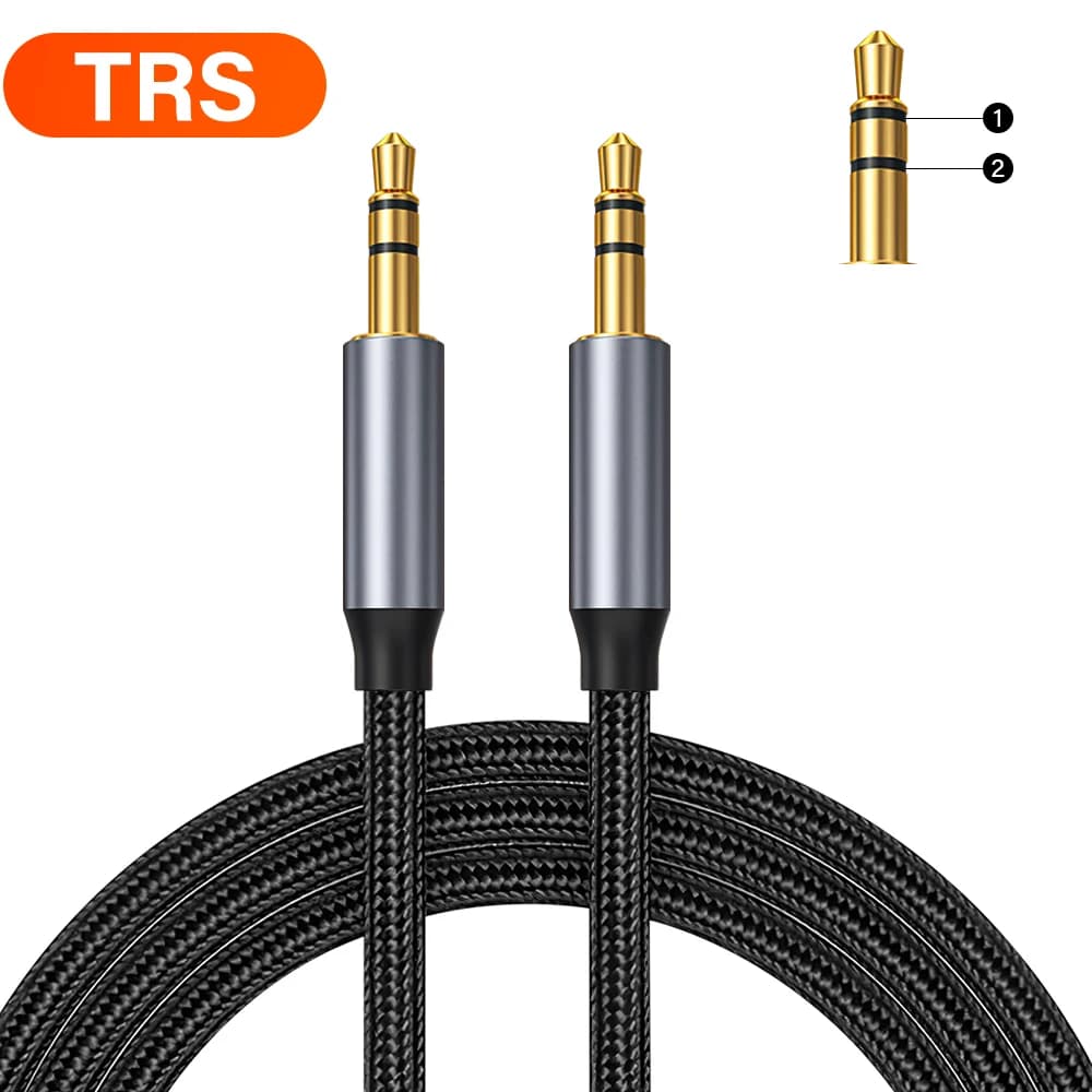 Câble Aux 3.5mm à 3.5mm TRS TRRS pour téléphone portable, écouteurs de voiture, musique HIFI, prise 