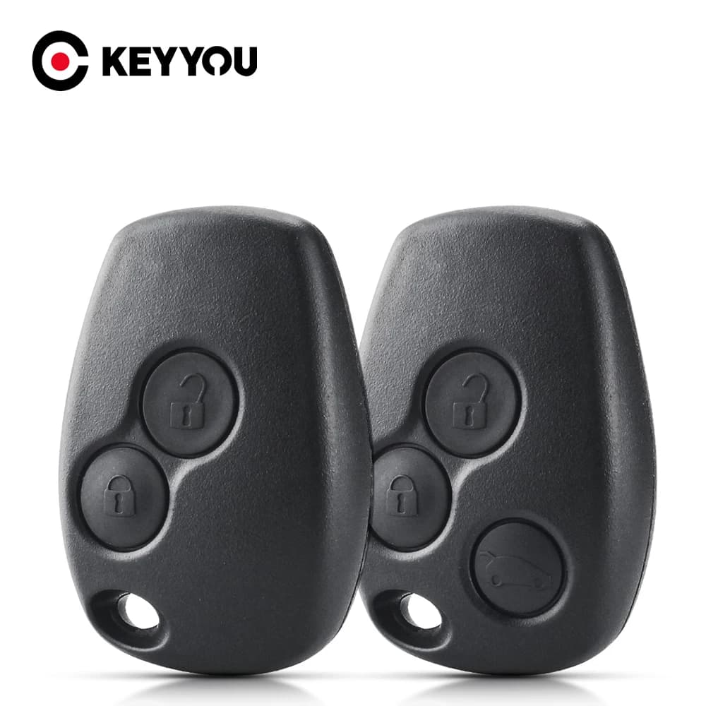 KEYYOU coque de clé à 2 boutons pour Renault Megane Modus Espace Laguna Duster Logan DACIA Sandero F